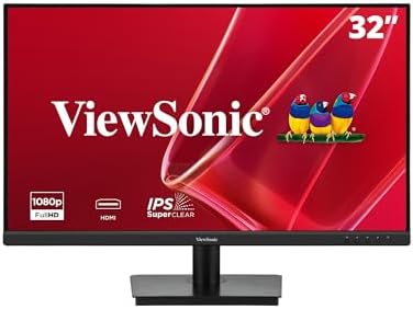 ViewSonic VA3209M 32 Inch 1080p IPS Computer Monitor, Full HD, HDMI VGA, PC