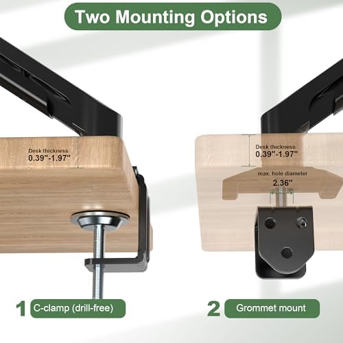 UPGRAVITY Single Monitor Mount Arm for 17" to 32" Computer Screen