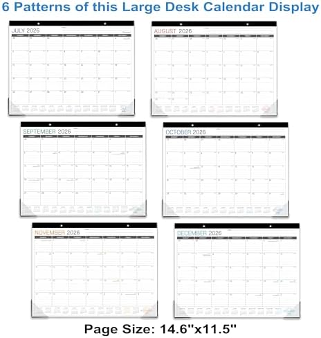 2027 Desk Calendar - Desk/Wall Calendar, Jul 2026 - Dec 2027, 14.6" x 11.5"