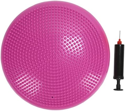 Inflatable Balance Disc Cushion for Yoga, Stability Training & Core Exercise, NonSlip Massage Pad for Home Gym, Office Chair Posture Support, Kids Sensory Play