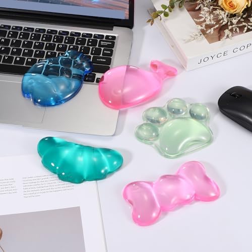 PATIKIL Gel Wrist Rest, Wrist Support for Mouse Whale Shape Ergonomic Mouse Pad Soft Silicone Support Comfortable Cushion for Computer Gaming Office Home, Bright Blue