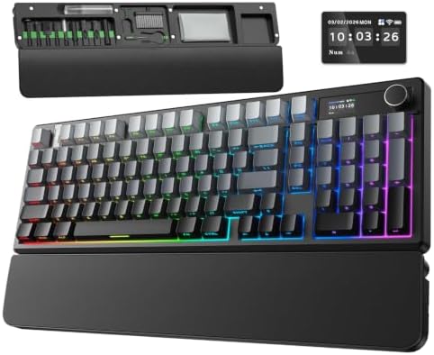 BlueFinger B98Pro Wireless Gaming Mechanical Keyboard with Wrist Rest