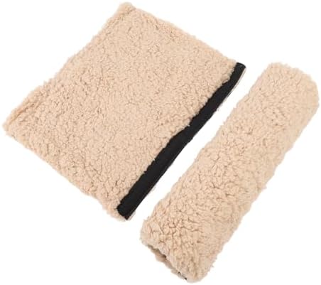 Premium Sheepskin Chair Armrest Pad, Fleece Armrest Cushion for Chairs, Enhanced Comfort and Skin Protection, Armrest Protector for Home or Office Use, Fits Most Chairs