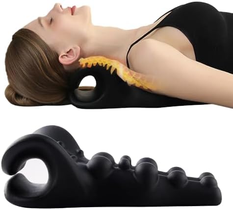 Neck and Shoulder Relaxer, Firm 18-Node Cervical Traction Pillow