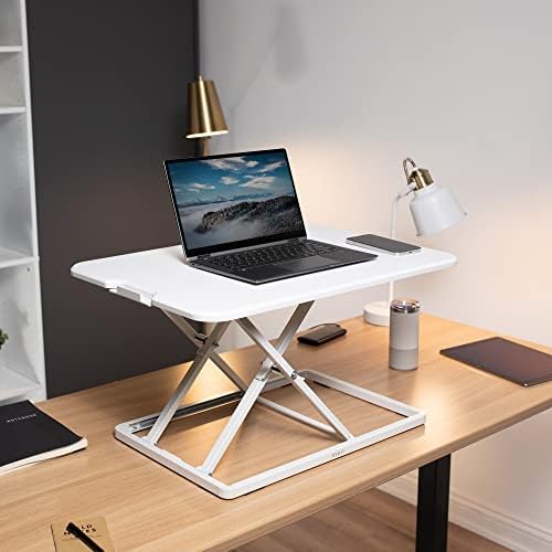VIVO White 26 in Single Top Standing Desk Converter, DESK-V001JW