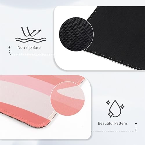 iCasso Desk Pad,Desk Matt for Desktop,Cute Mouse Pad,Pink Topographic