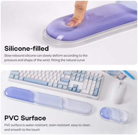 EPOMAKER CloudGel Wrist Rest for Keyboard and Mouse, 2 Pieces