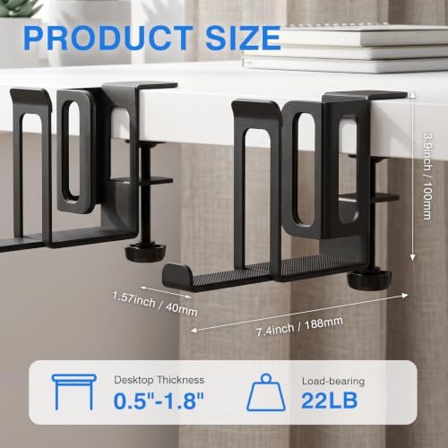 Laptop Stand Vertical, 2-Slot Under Desk Laptop Holder