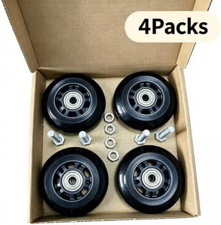 3 inch Chair PU Universal Wheel 24mm Wide 75mm Flat Universal Wheel, Roller Bearing Office Chair Storage Car Roller Car Supermarket Cart Luggage Case Small Furniture.