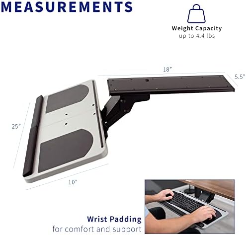 VIVO Under Desk 25 x 10 in Keyboard Tray, MOUNT-KB01
