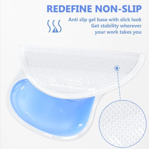 AKIT Ergonomic Mouse Pad and Keyboard Wrist Rest Set, Gel Mousepad, Blue