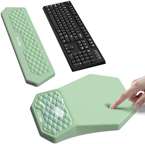 Ergonomic Mouse Pad with Wrist Rest & Keyboard Wrist Rest Support Set