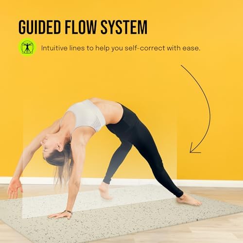 Gogokiwi Extra Wide Yoga Mat for Men Women (72"L x 36"W) Non Slip Fitness & Exercise Mat with Alignment Marks for Yoga, Pilates, Floor Workouts