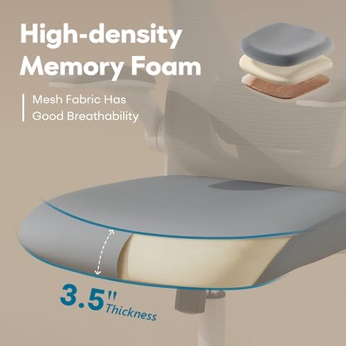 Ollega Ergonomic Office Chair with Memory Foam Seat, Computer Desk Chair