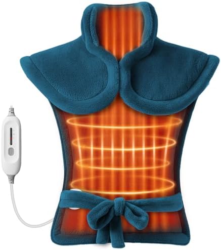COMFIER Large Heating Pad for Back, FSA Eligible HSA Heating Pad for Neck and Shoulders and Back, Heated Neck Wrap, 3 Heat Levels & 90-Mins Auto Shut Off, Fathers Day Dad Gifts for Men Husband