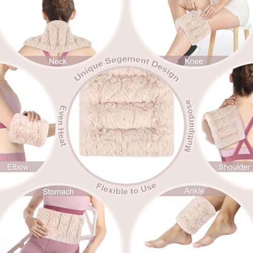 SuzziPad Microwave Heating Pad for Muscle Soreness Fatigue, 7"X16", Beige