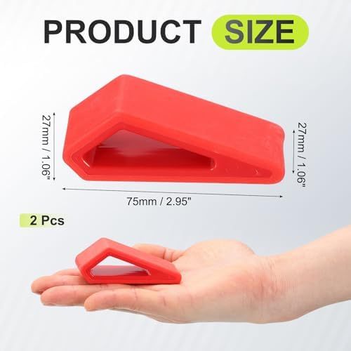 PATIKIL Laptop Wedge, 2-Pack Portable Laptop Stand Computer Notebook Holder Keyboard Stand Lifter Risers Plastic Anti-Slip Ventilated Elevated Feet for Desktop Keyboard Tablet, Red