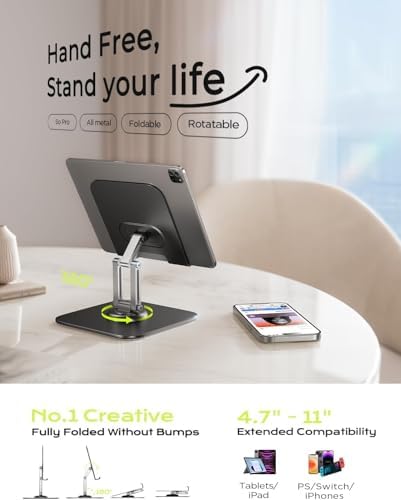 LISEN for iPad Stand Holder, Aluminum Tablet Stand Holder for iPad