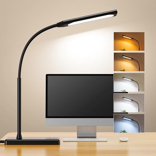 LED Desk Lamp, Eye-Caring Table Lights for Home Office