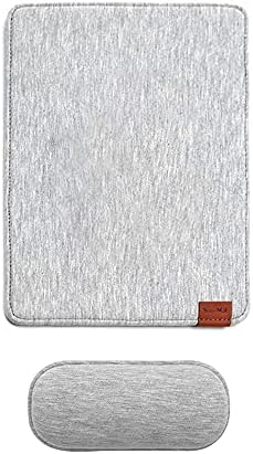 SenseAGE Detachable Ergonomic Mouse Pad with Wrist Rest Support, Adjustable Placement for Pain Relief, Non-Slip Base, for Computer & Laptop, Office Desk Accessories, 9.7 x 7.3 in (Light Grey)