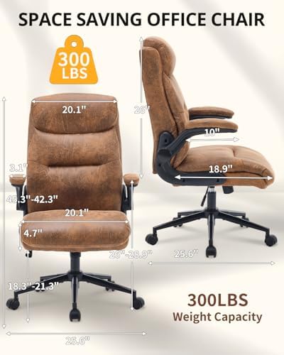 Karl home Ergonomic Office Chair High Back, Bronzing Brown