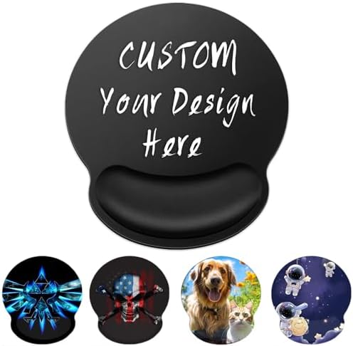 Custom Mouse Pad with Wrist Rest, Personalized Photo Ergonomic Mousepad