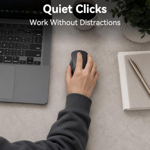 Wireless Ergonomic Mouse, Thumb Side Scroll, Quiet Click