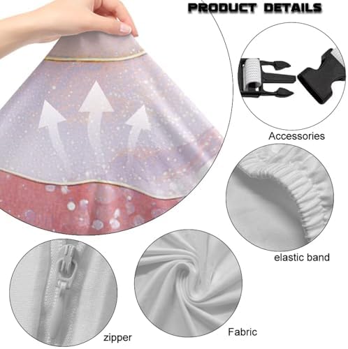 Gradient Marble Pattern Gaming Chair Cover with Armrest Cover Easy to Install Zipper Design Slipcover Scratch Proof Non-Fading Universal Rotating Desk Chair Protector