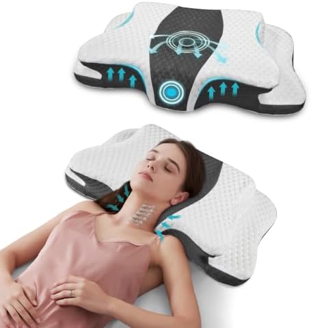CHxxy Memory Foam Pillows, Cervical Pillow for Neck & Shoulder Pain Relief