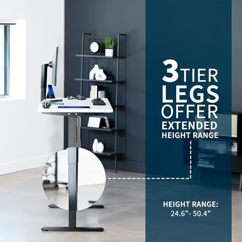 VIVO White 60 x 24 in Standing Desk, DESK-KIT-2B6W