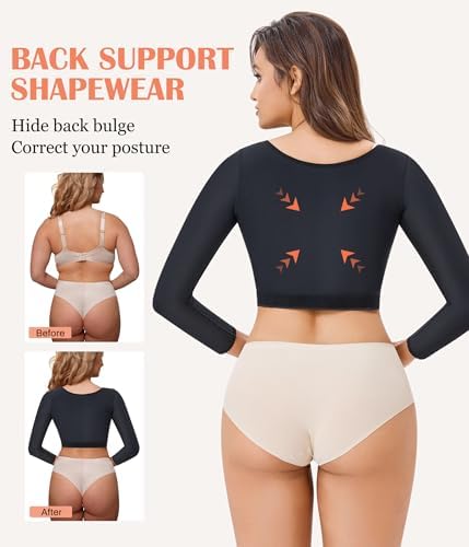 LANCS Arm Compression Sleeve Women Post Surgical Slimmer Arm Shaper Tops