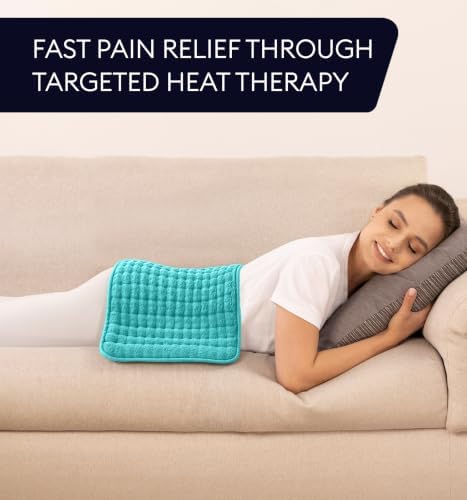 GENIANI Back Pain & Relaxation Gifts for Women – Electric Heating Pad for Back, Neck & Shoulders, Soft Microplush Electric Throw Heating Pad for Period Comfort, Fast Heating, (12×24", Green)