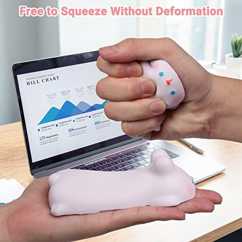 Small Wrist Rest Mouse Pad for Mouse, Mini Cute Ergonomic Cartoon Mousepad Memory Foam Design Animal Shape Wrist Support Pillow Rest Cushion Mat for Office Computer Laptop(Rabbit)