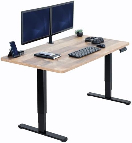VIVO Reclaimed Wood 55 x 28 in Standing Desk, DESK-KIT-2B55P