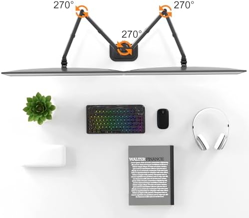Pholiten Dual Monitor Mount for up to 42Inches, Supports 22 lbs Each