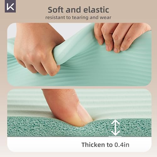 KEEP Extra Thick NBR Yoga Mat for Women & Men, 10mm Thick, 72”x32” Large Exercise Mat with Non-Slip Workout Mat for Yoga, Pilates, Stretching, Meditation – Wide & Cushioned Fitness Mat