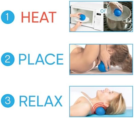 Dr. Cohen's acuball Heatable Deep Tissue Massage Ball - acuBall Trigger Point Massage Therapy for Myofascial and Stress Release and Exercise - Effective Back Massager Ball for Targeted Pain Relief