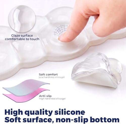Gel Cloud Keyboard & Mouse Wrist Rest Set - Cloud Keyboard Wrist Rest Pad & Mouse Support for Office Gaming Pad Computer Laptop Ergonomic Comfortable Pain Relief- Cloud Pad Set