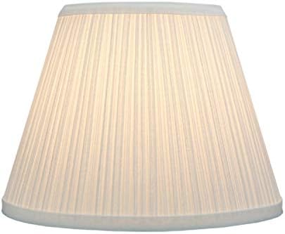 FenchelShades.com Lampshade 6" Top Diameter x 10" Bottom Diameter x 8" Slant Height 6x10x8" with Spider Attachment Diameter 0.4 Inch for Lamps with a Harp (Pleated White)