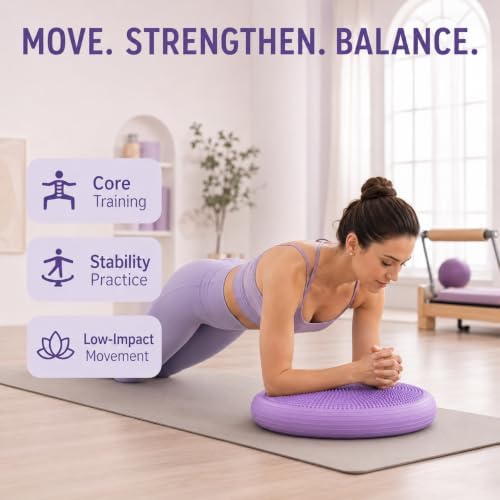 Hanstuten Wobble Seat Cushion Balance Disc - Rubber Wiggle Seat for Active Sitting, Office Desk Chair, and Core Strength Training