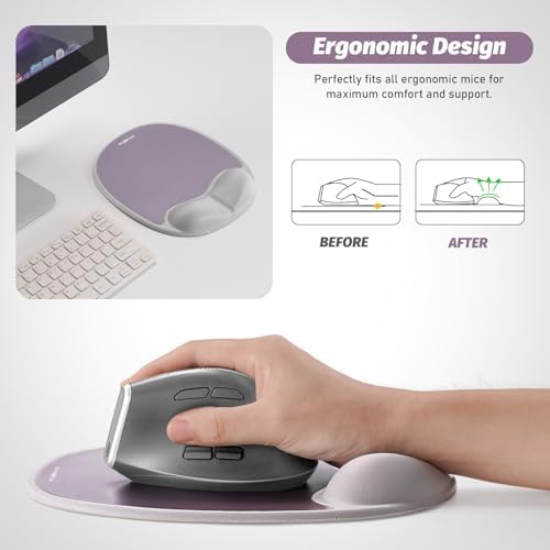 Memory Foam Mouse Pad with Wrist Rest for Vertical Mouse
