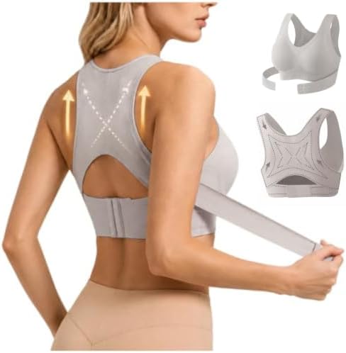 Posture Corrector Bra for Women Wireless Back Support Plus Size Sports Bra