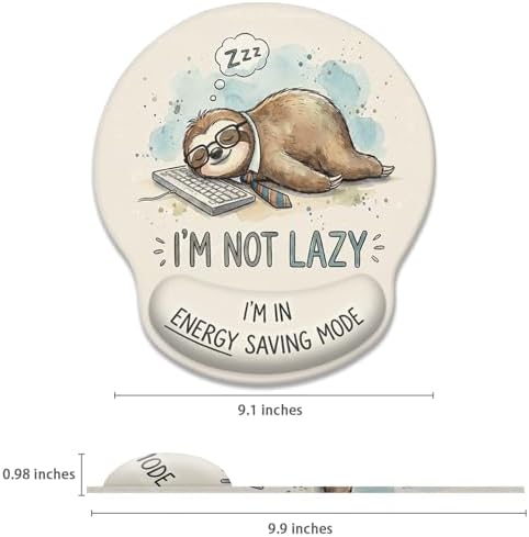 Britimes Ergonomic Mouse Pad with Wrist Support, Sloth Kawaii