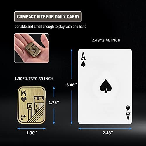 ITOKEY Metal Fidget Toys, EDC Fidget Slider, Poker Push Card, Magnetic