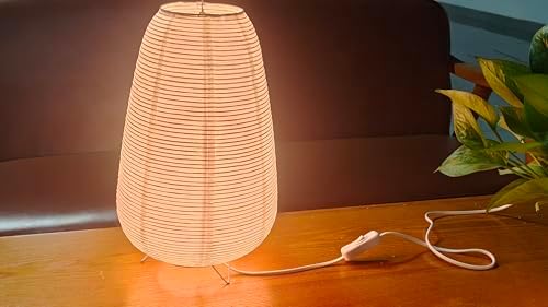 Rice Paper Table lamp, Bedside Paper Lantern Desk lamp for Bed Room/Study, Standing lamp Room Decoration,Ambient Lighting Night Stand