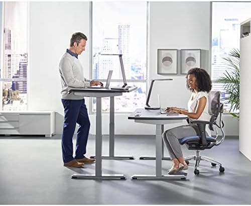 WorkPro® Electric 60"W Height-Adjustable Standing Desk with Wireless Charging, Black
