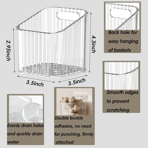 4 Pack Clear Stackable Organizer Bins, Storage Bin, Pantry & Desk Organizer