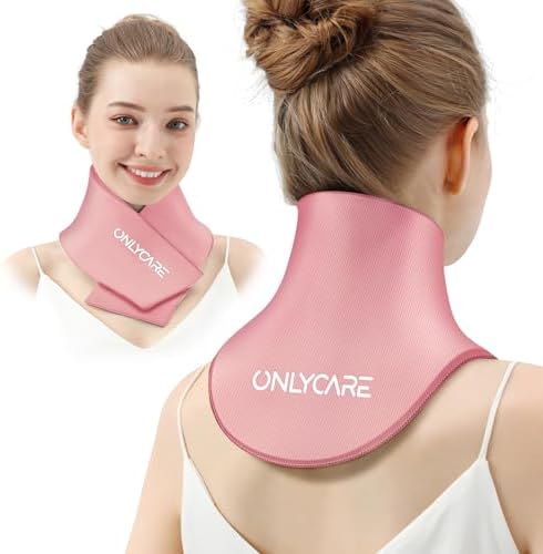 ONLYCARE Neck Ice Pack Wrap Gel - Upgraded Shoulder Ice Packs for Injuries Reusable, Hot and Cold Compress Ice Packs for Neck, Relief of Pain, Swelling, Sprains, Office Pressure