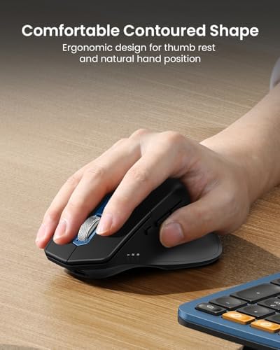ProtoArc EKM01 Plus Wireless Ergonomic Keyboard Mouse Combo - Blue