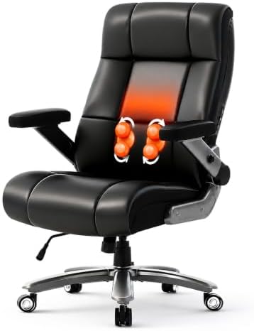 Big and Tall Office Chair with Massage and Heat